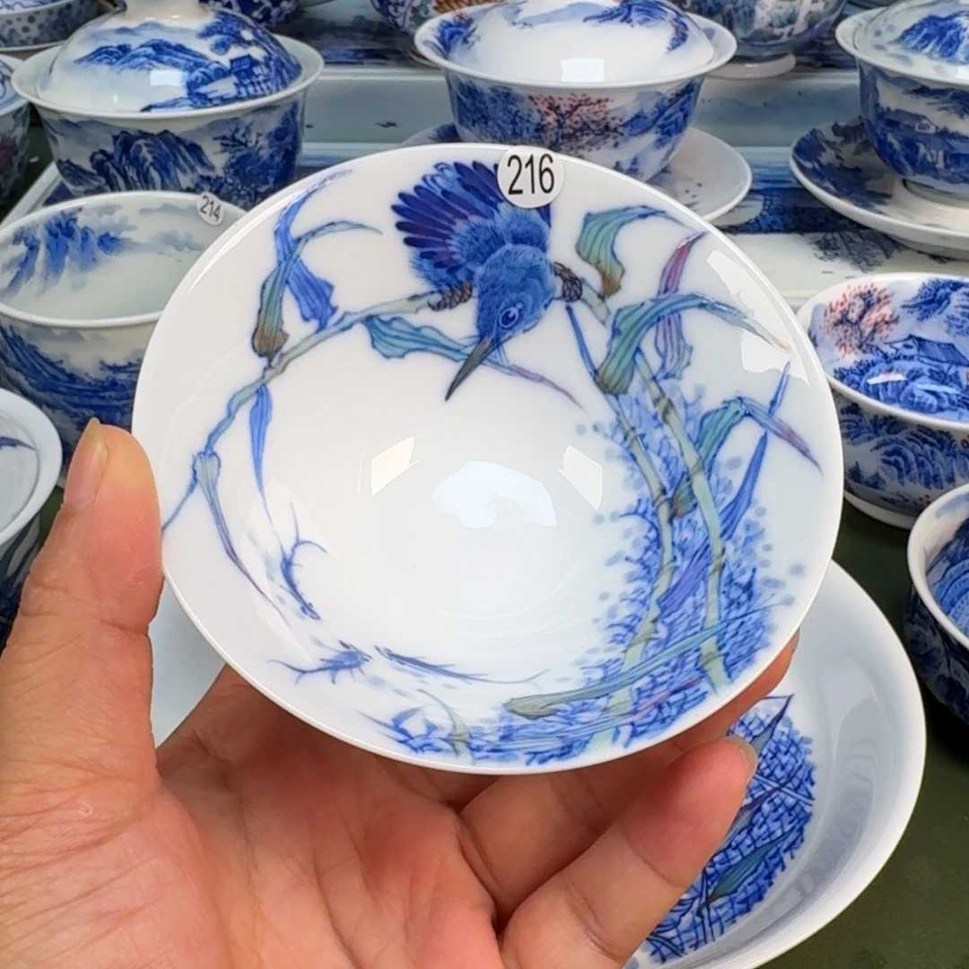景德镇春手绘茶具圆圆216