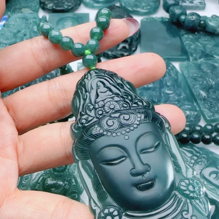 翡翠未镶嵌颈饰多样性发货天然A货翡翠