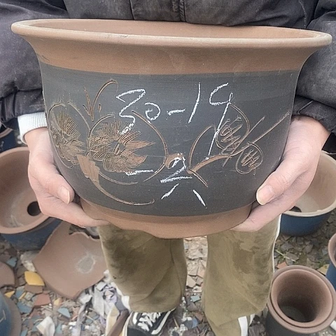 紫砂中国宜兴紫砂花盆，，