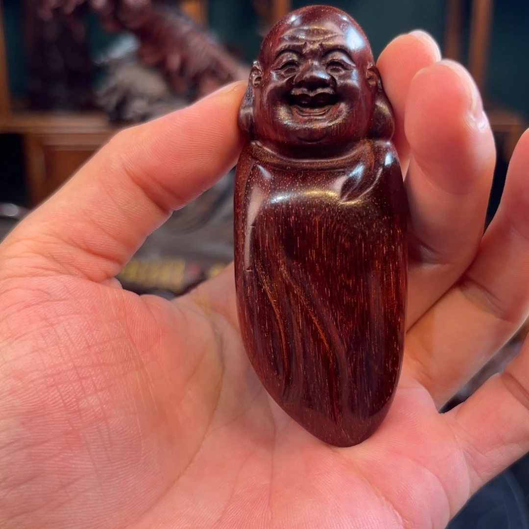 餘***觀印度小叶紫檀手把件
