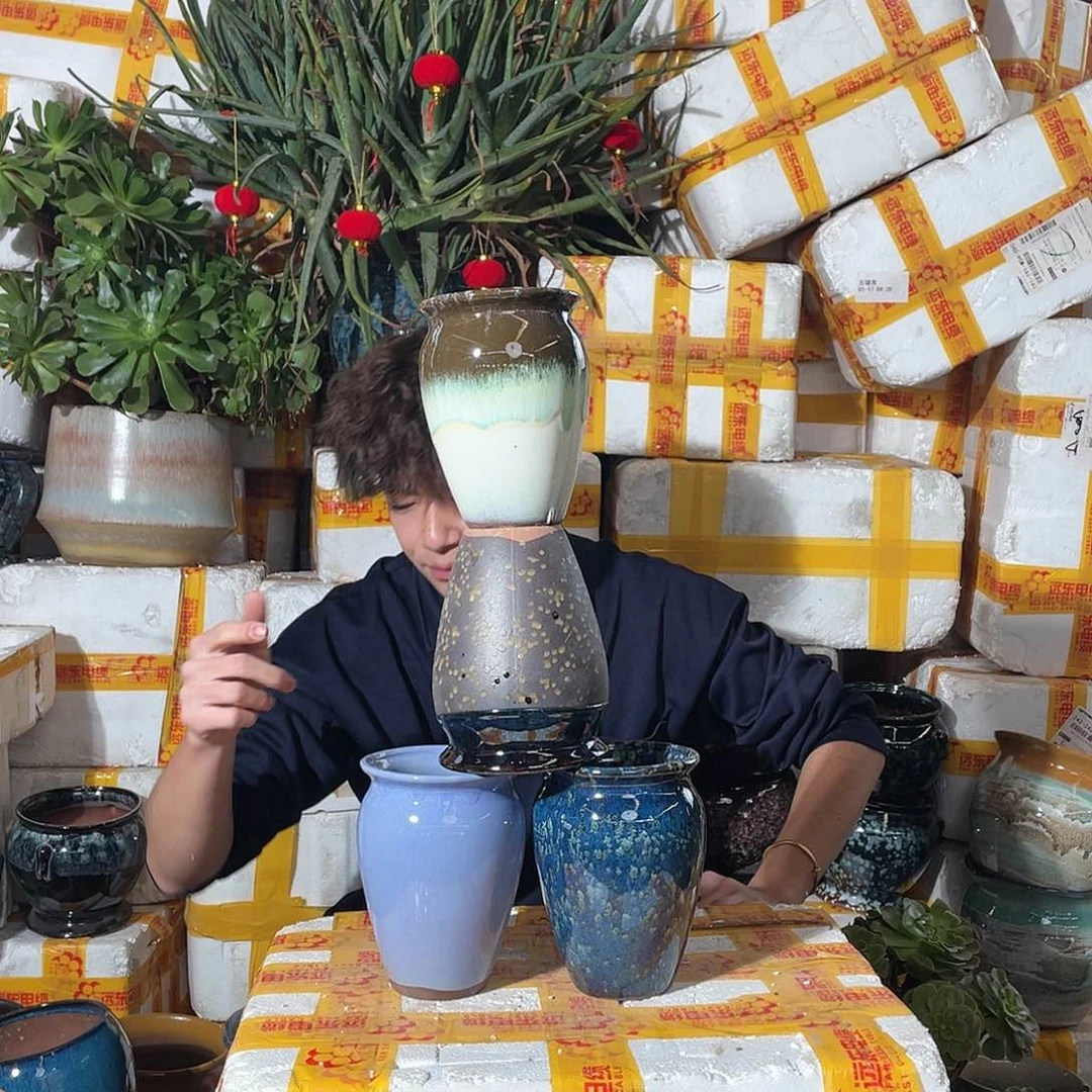 红陶宜兴紫砂花盆