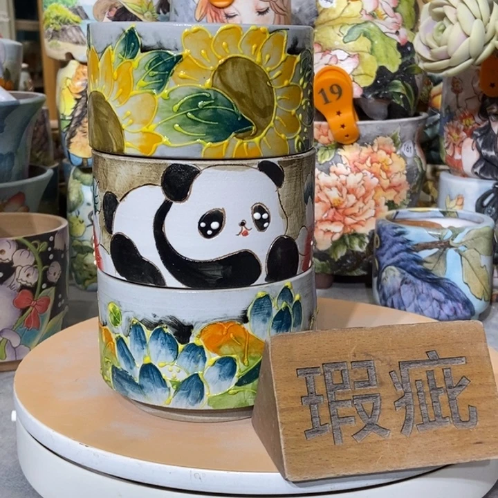 红陶景德镇艺术手绘作品