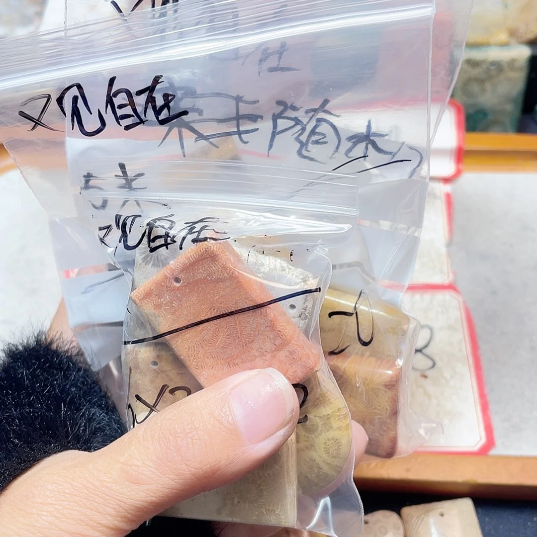 观***在硅化珊瑚（珊瑚玉）合金颈饰