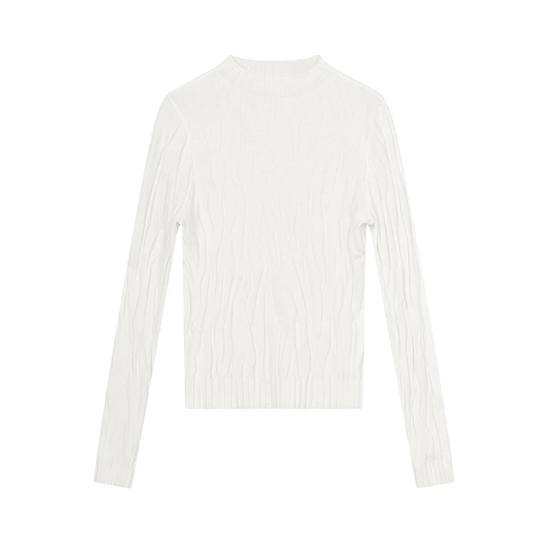 【达人专属】提花肌理针织衫W9517