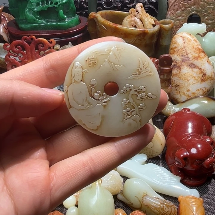 和田玉未镶嵌挂件