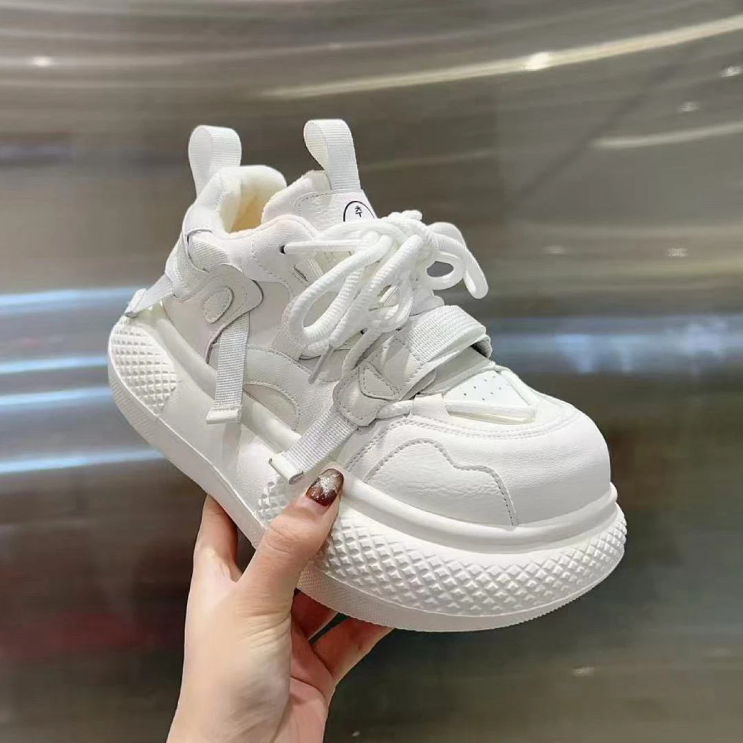 苹果橙大胖头鱼二代冬新款韩货原版大头丑萌女厚底面包休闲板鞋