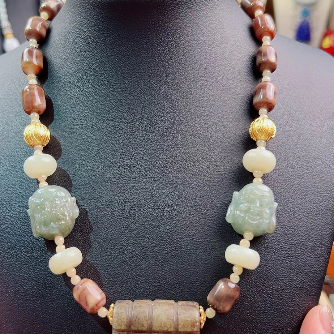 玛瑙未镶嵌项链锦钰原创设计款式项链