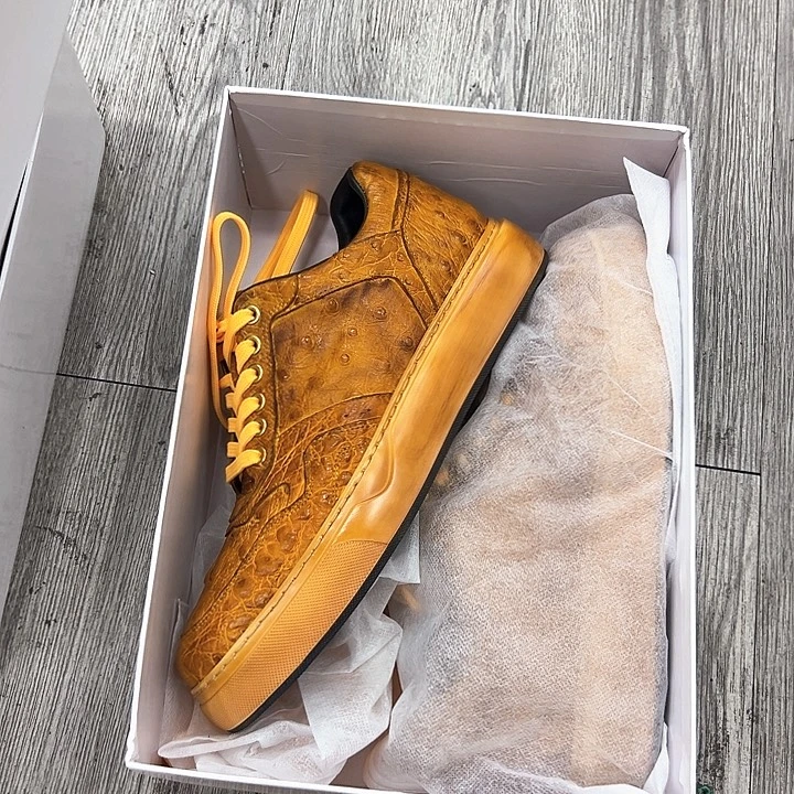 零***点磨砂皮（牛皮）鸵鸟擦色41码