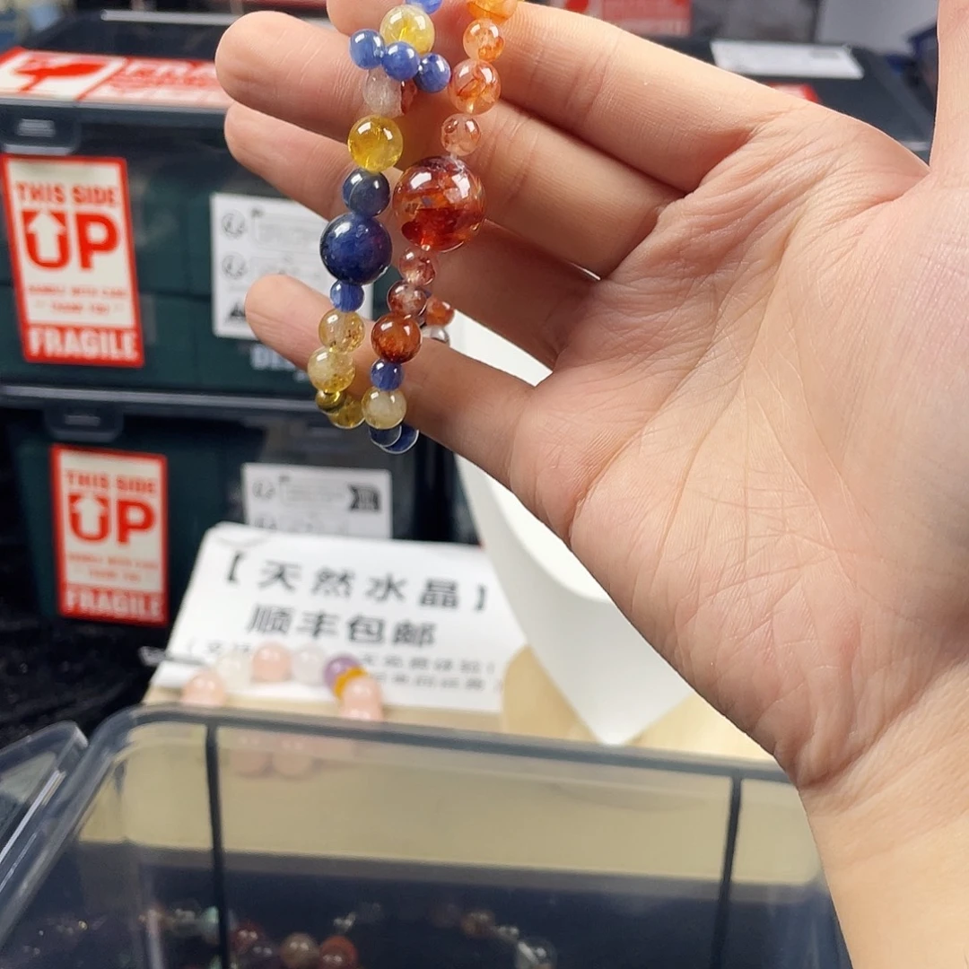 烟晶手链银S925镶嵌