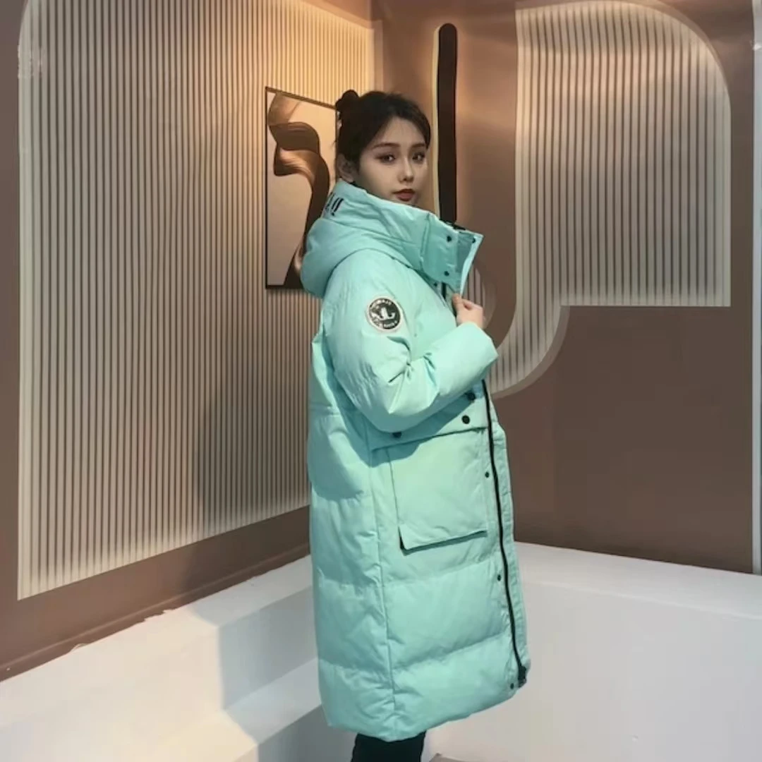 2025冬季时尚休闲百搭中长款潮流女鸭绒外套羽绒服2398