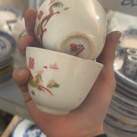 瓷其他铃铛杯两个