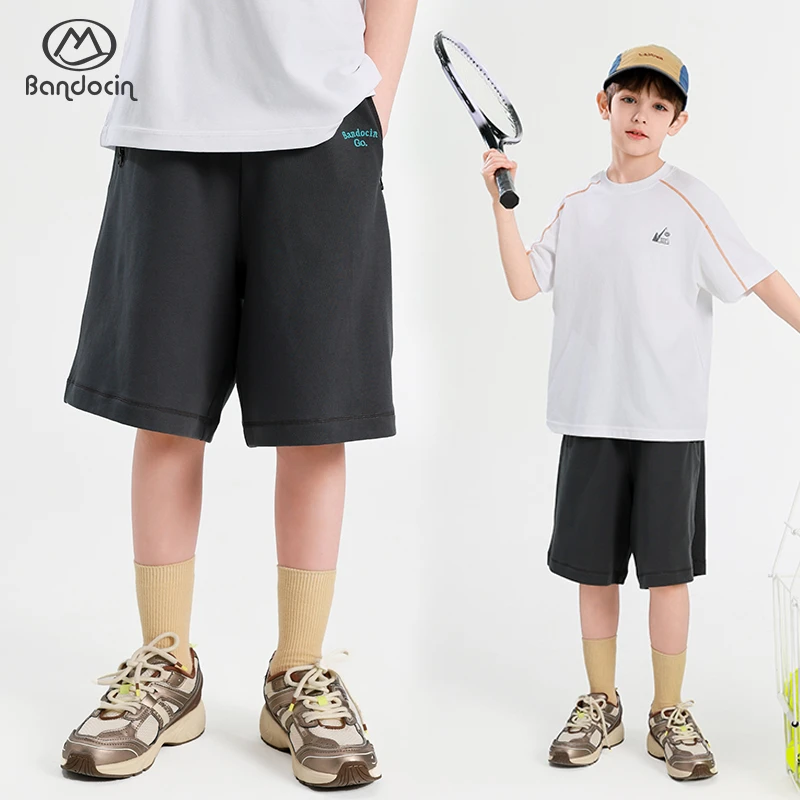 Bandocin男童夏季运动篮球裤「凉感系列」户外美式百搭复古短裤