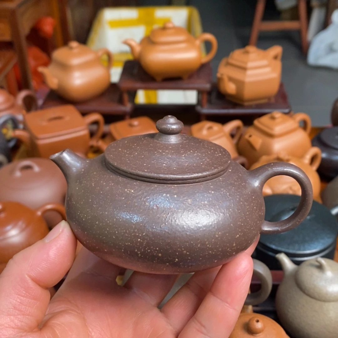 茶壶紫砂紫玉金砂寒江……