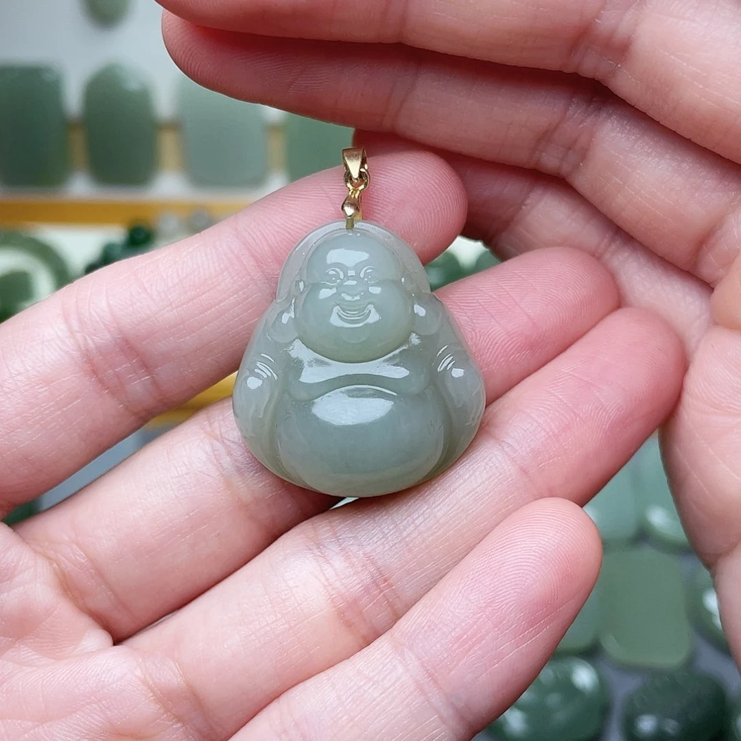 和田玉银S925镶嵌挂件清**雨