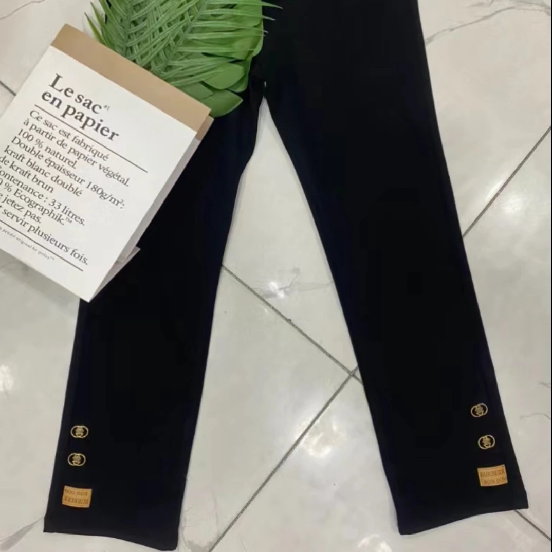 旭0221时尚休闲百搭显瘦秋季高腰烟筒裤