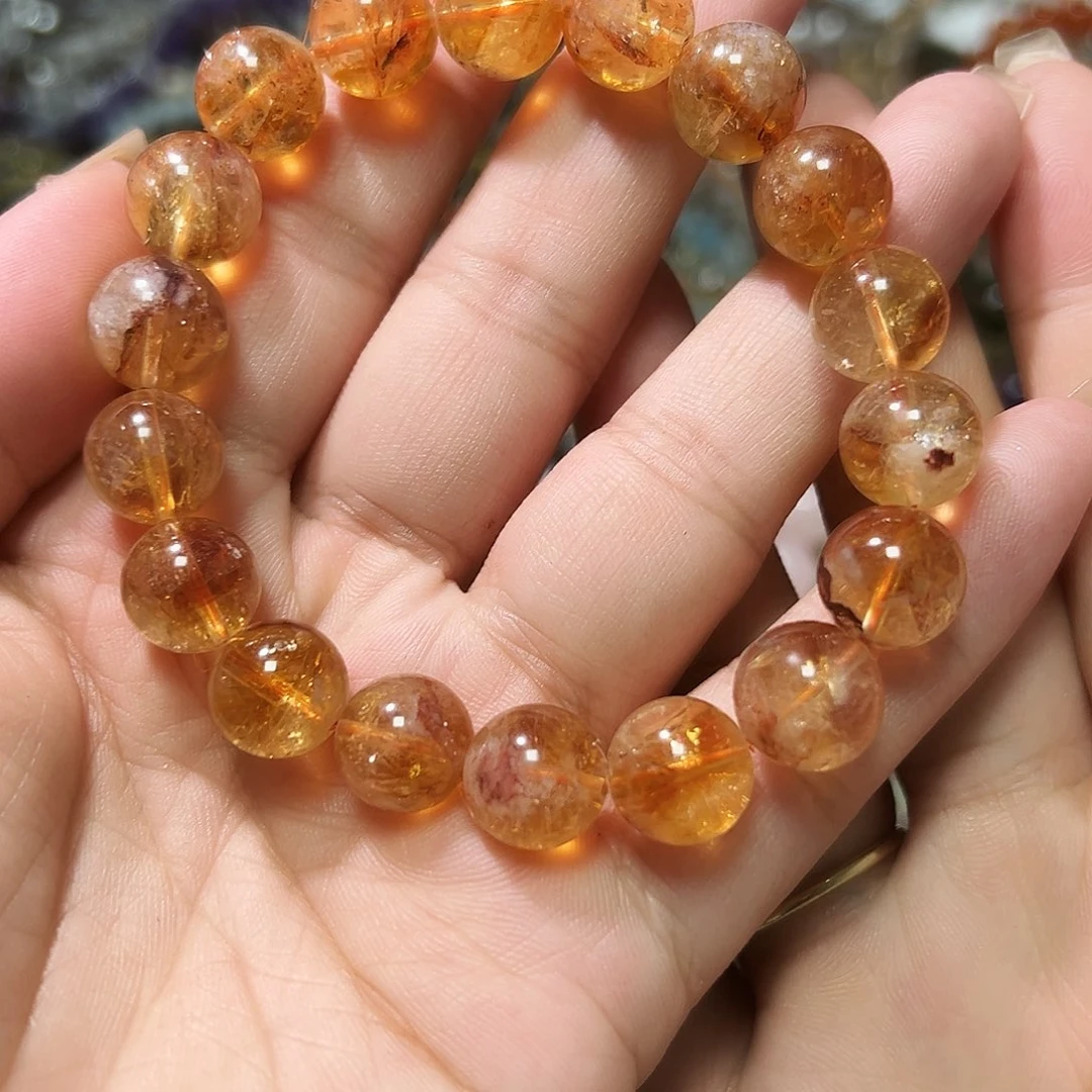 水晶手链未镶嵌12毫黄塔晶手链