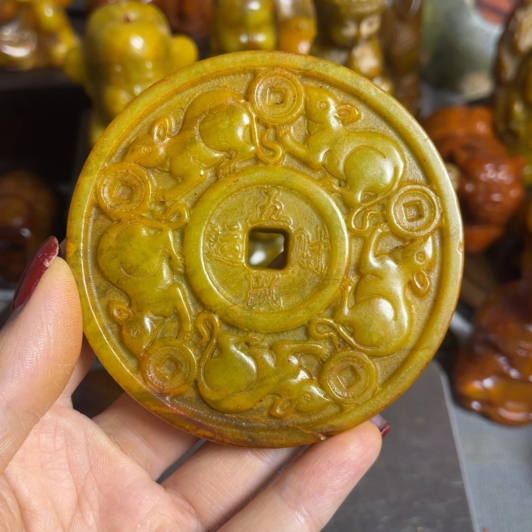 蛇纹石玉合金颈饰