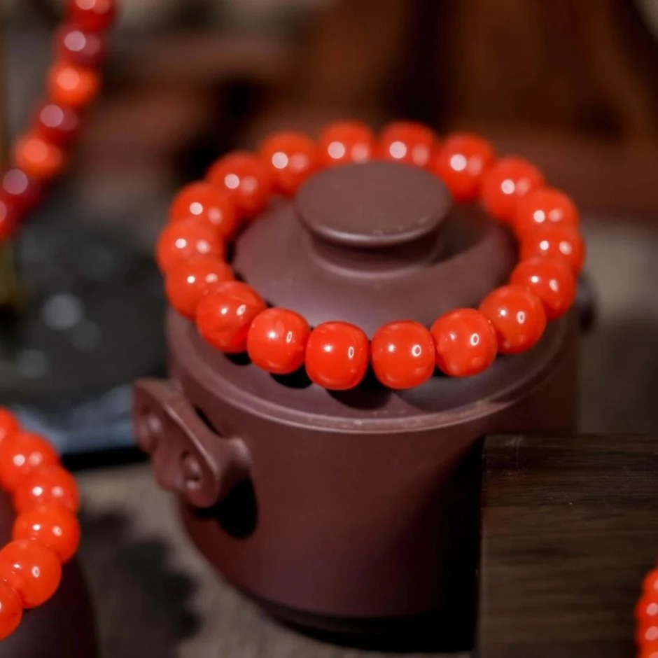 (勿拍)手串手链红色素圈单圈精美