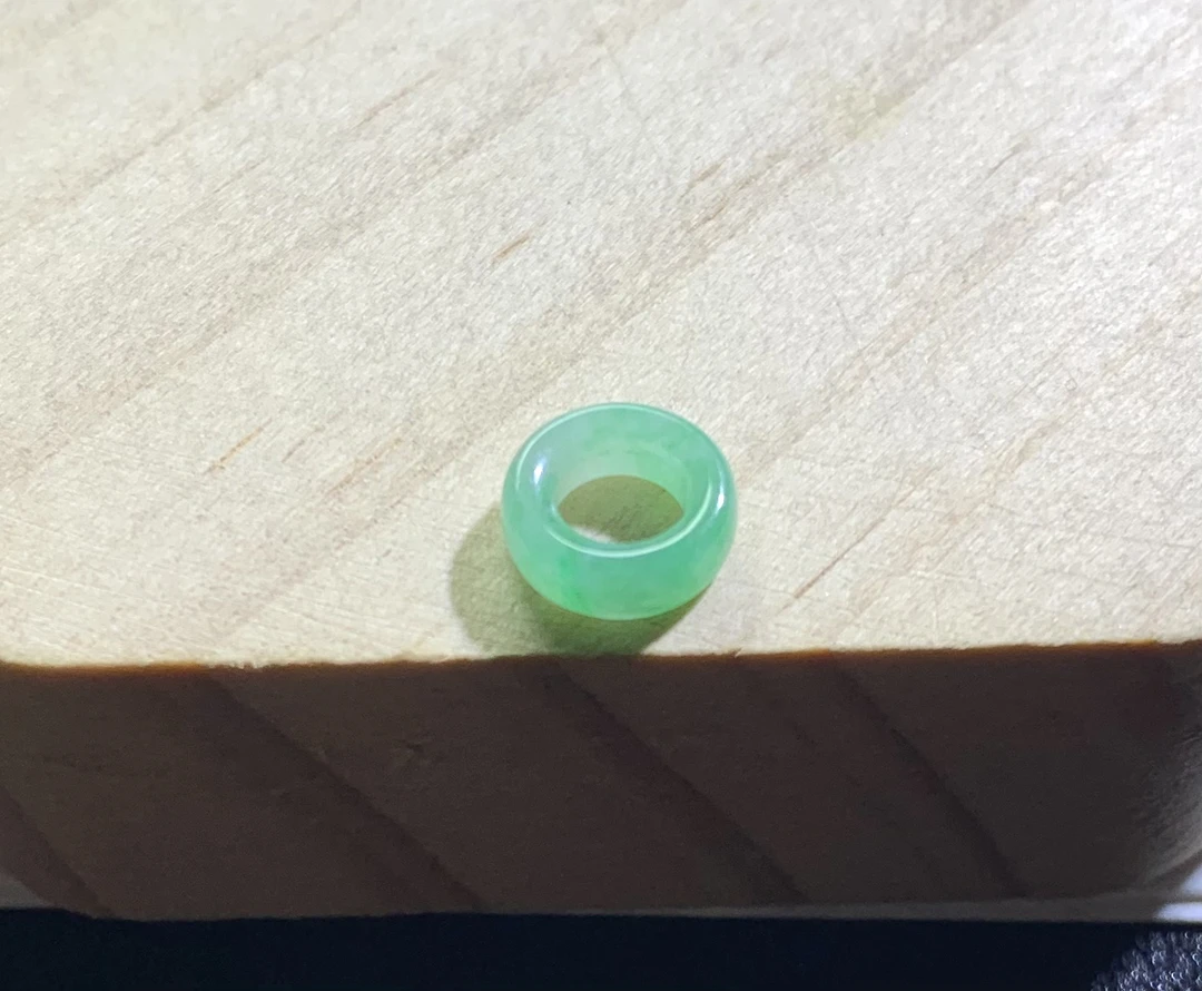 冰阳绿迷你跑环天然缅甸翡翠A货甜甜圈手绳手链脚绳配石diy未镶嵌