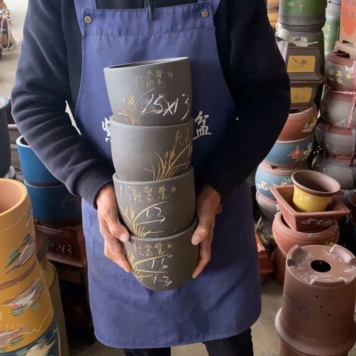 紫砂花盆紫砂花盆