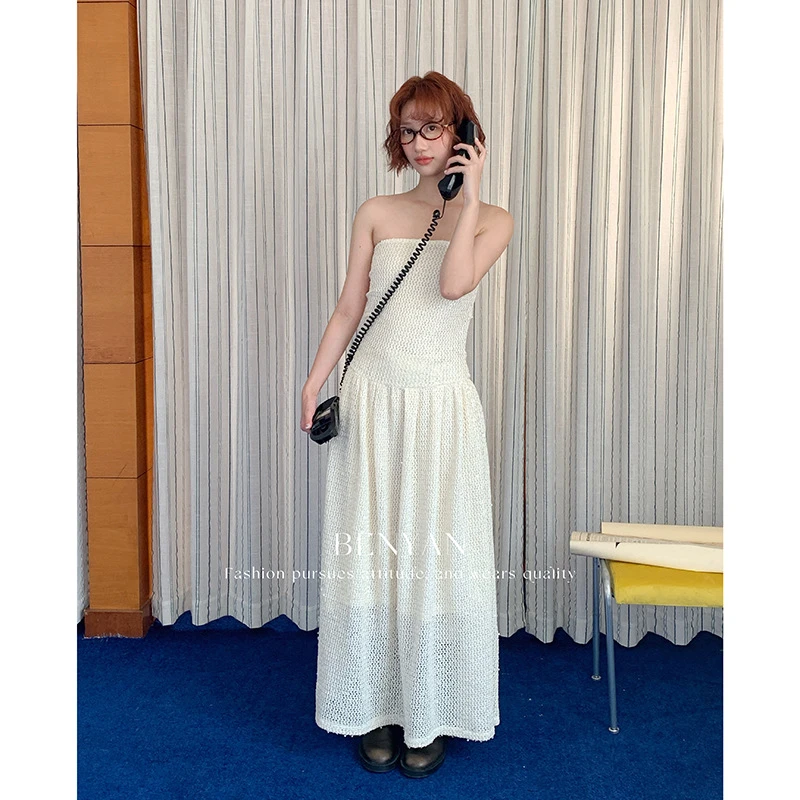 BENYAN本言2026早春新款性感抹胸裙轻奢氛围感聚会连衣裙女82719