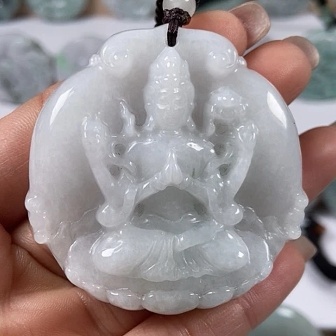 翡翠颈饰未镶嵌观音福利