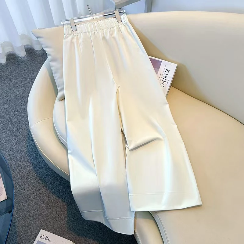 早秋时尚感拉满九分阔腿裤新款高腰时尚花苞老钱风松弛感女装贵气