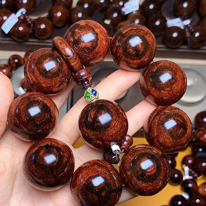 花梨木类手串/手链黄花梨风化料老挝花梨土埋料3.0