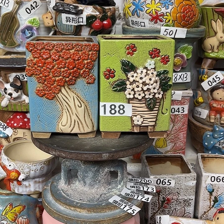 粗陶材质多肉花盆