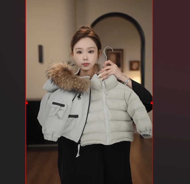 2026新款棉服外套+羽绒内胆貉子毛领真两件冬季保暖儿童时尚58389