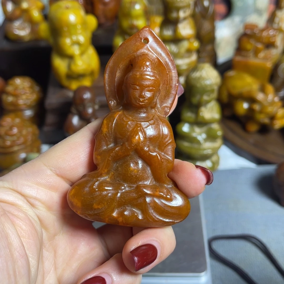 蛇纹石玉合金颈饰