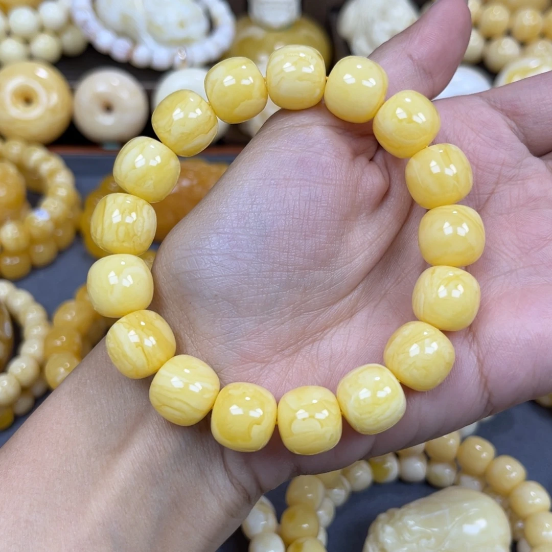 琥珀未镶嵌手串……