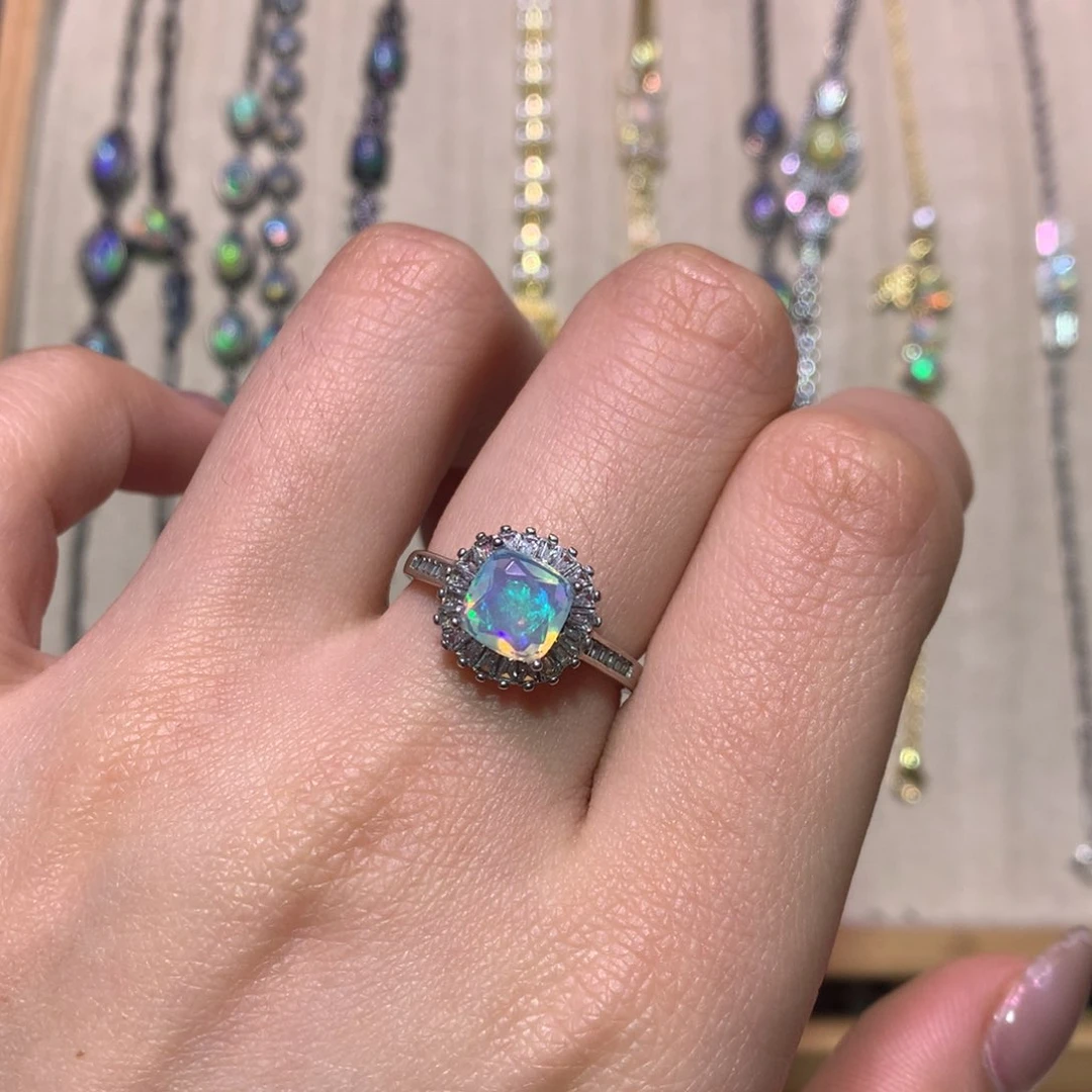 银S925镶嵌欧泊戒指款式X*J