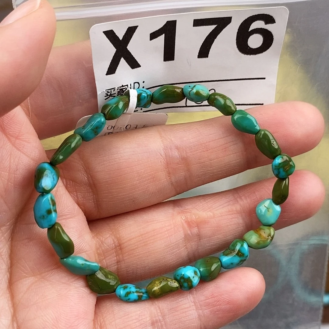 绿松石银S925镶嵌原矿