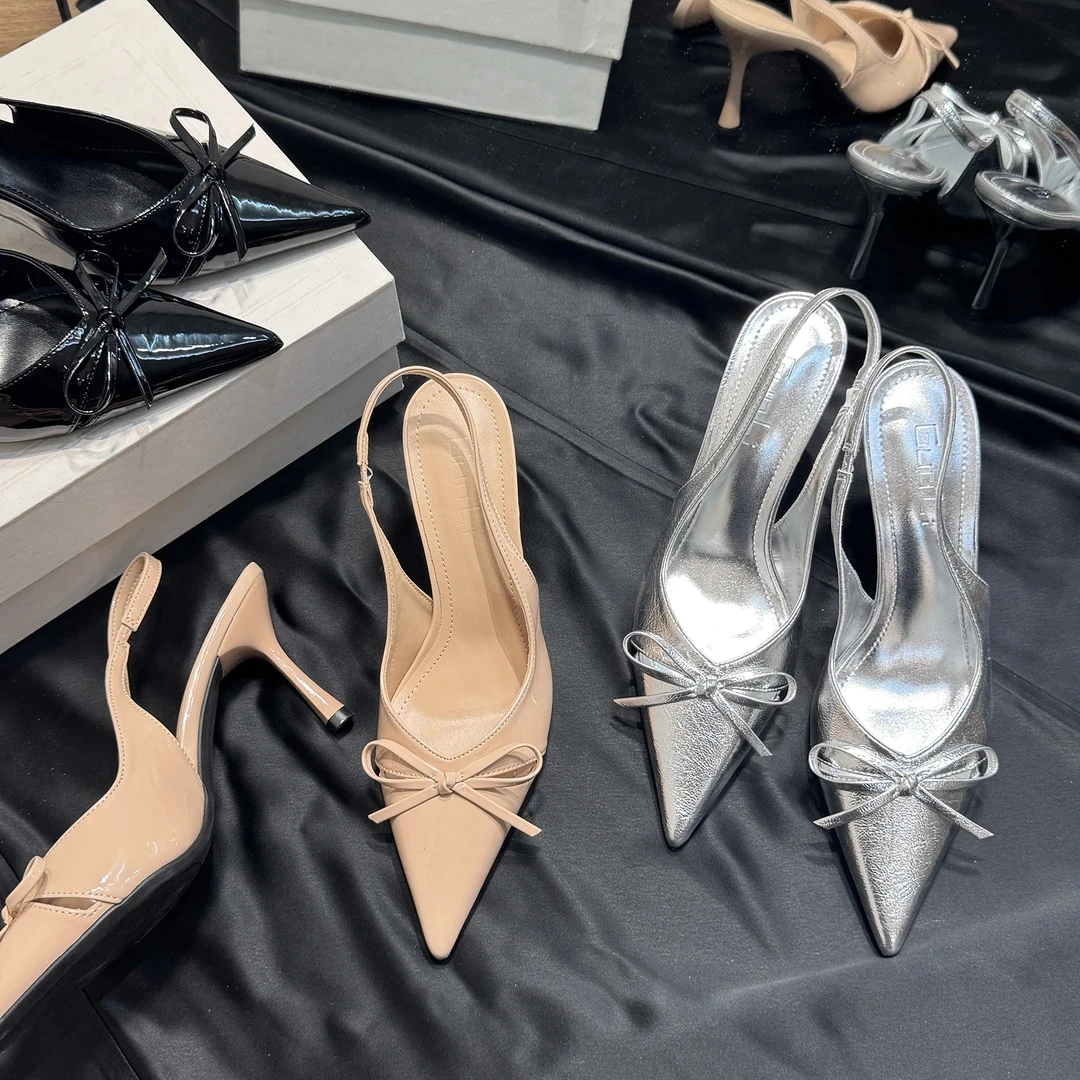 法式高跟鞋包头凉鞋仙女鞋子2025新款春夏季气质名媛裸色尖头单鞋