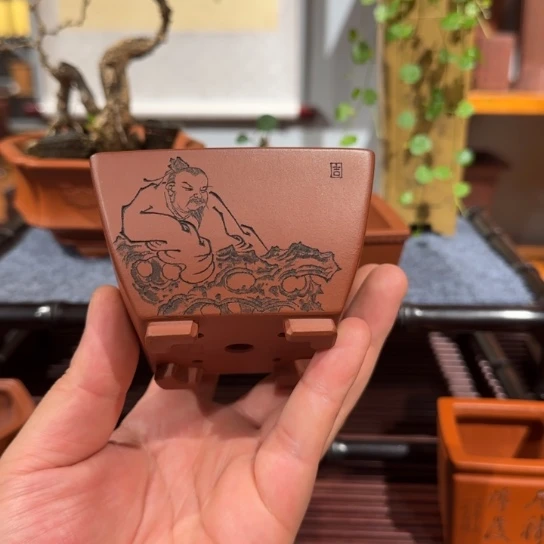 闲***活紫砂花盆原矿紫泥