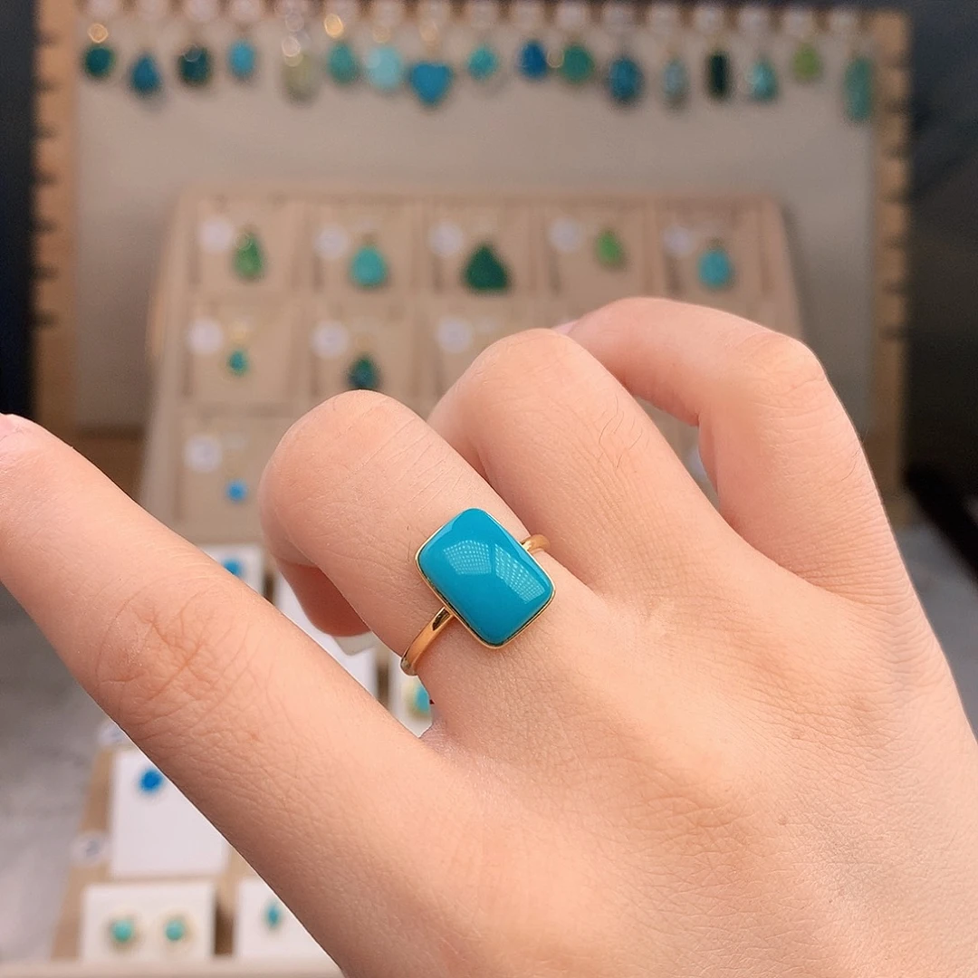 绿松石18K金镶嵌颈饰