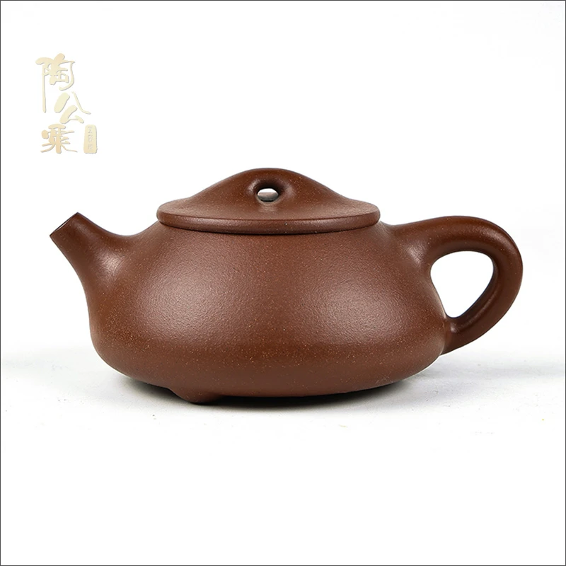 陶公粟原矿红皮龙《景舟石瓢》280cc内推手制精美紫砂壶小容量茶具