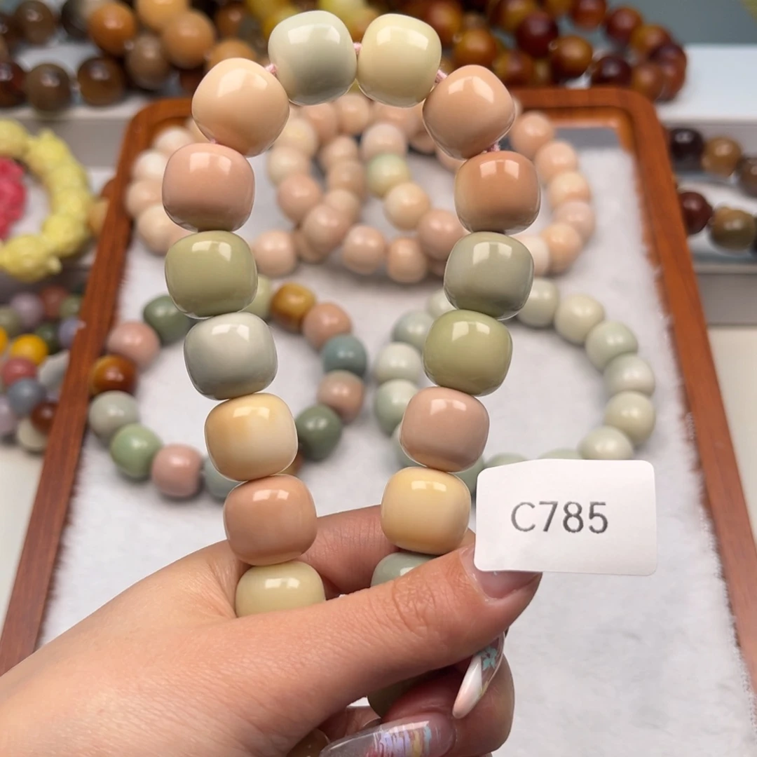 菩提根/象牙果手串暖*洋通货c785桶珠一串16mm
