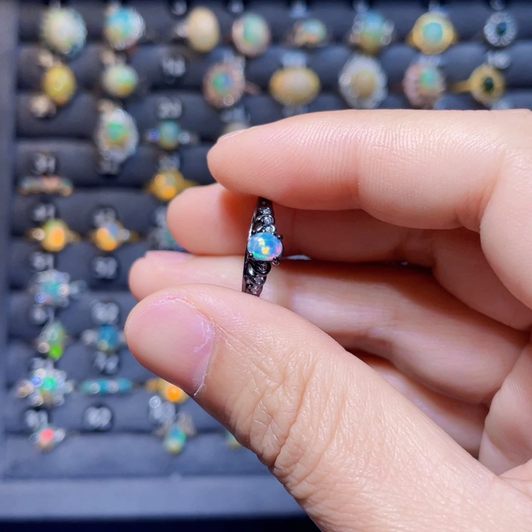 欧泊戒指）银S925镶嵌-****儿