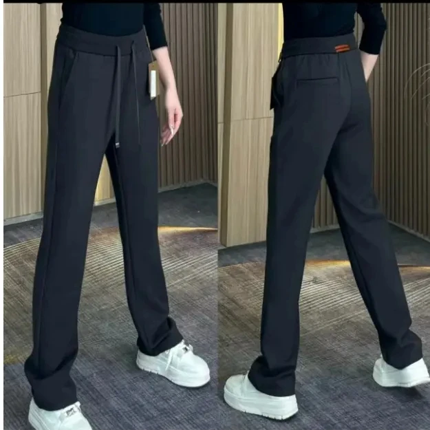 2025秋季新薄款冰丝凉感男士直筒休闲裤宽松透气百搭垂感休闲男裤