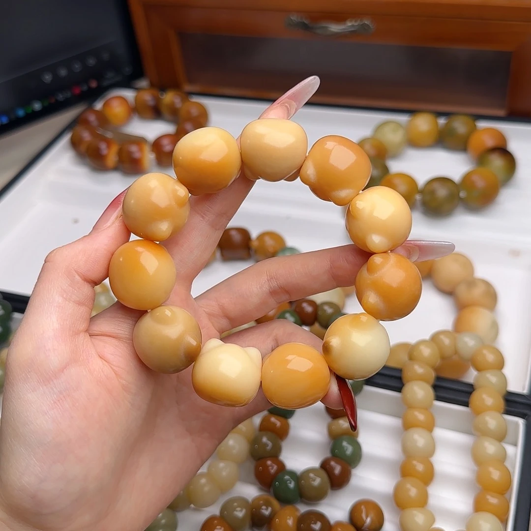 菩提根/象牙果手串卡22猫头微微瑕