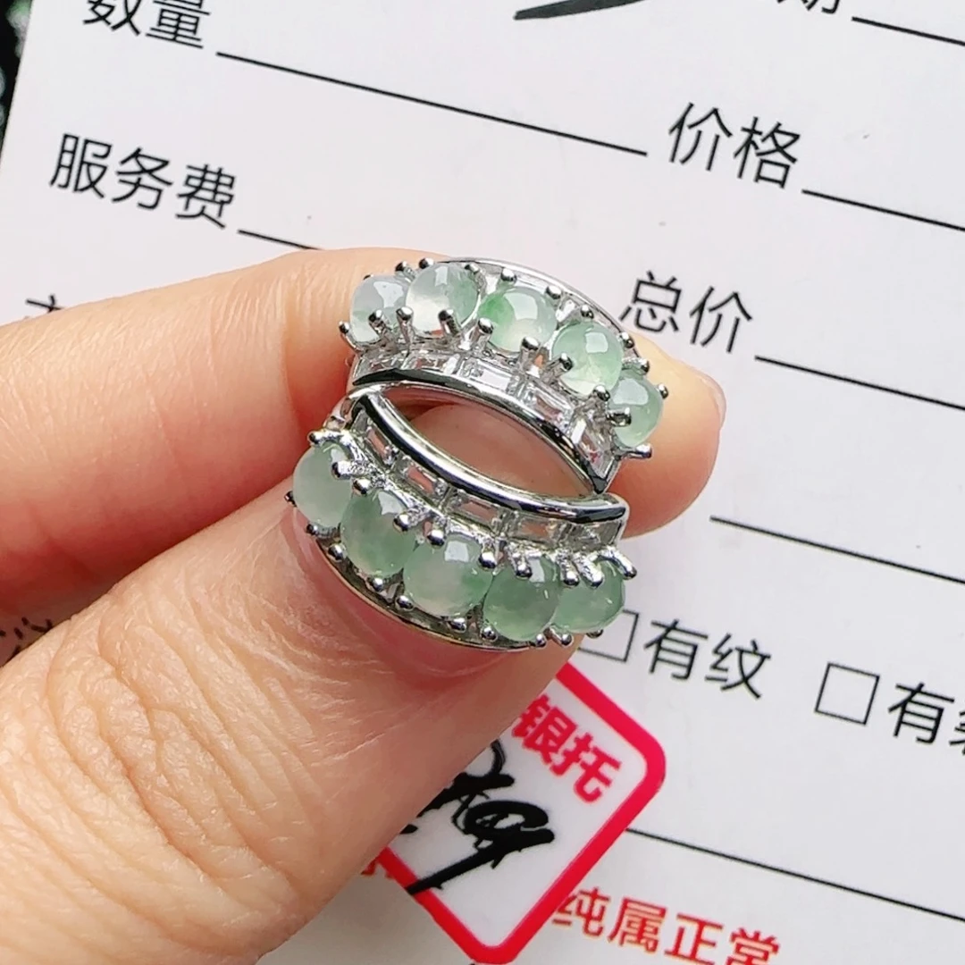 银S925镶嵌手链翡翠