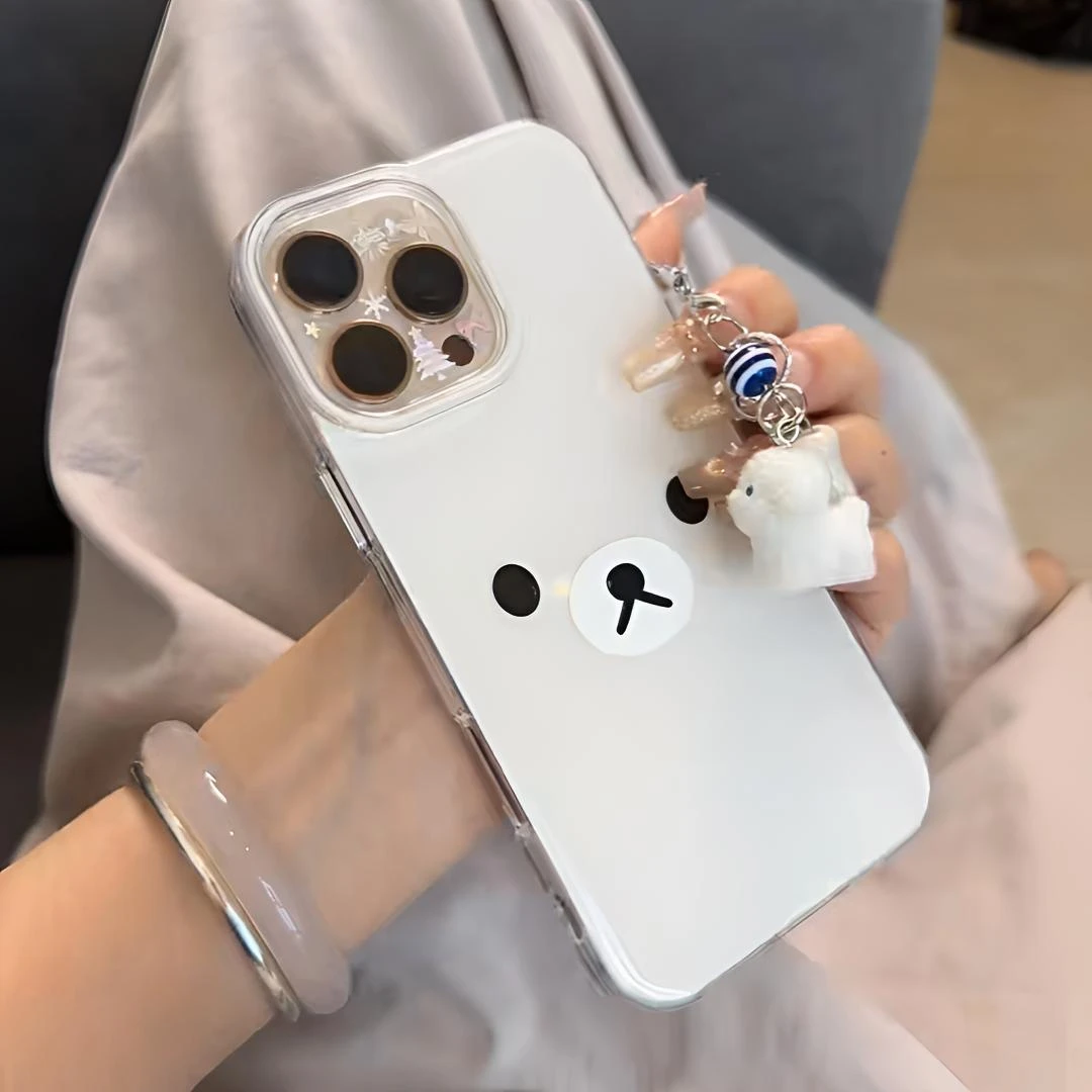简约小熊表情适用苹果13/15/16promax女壳VIVO华为OPPO小米15女壳