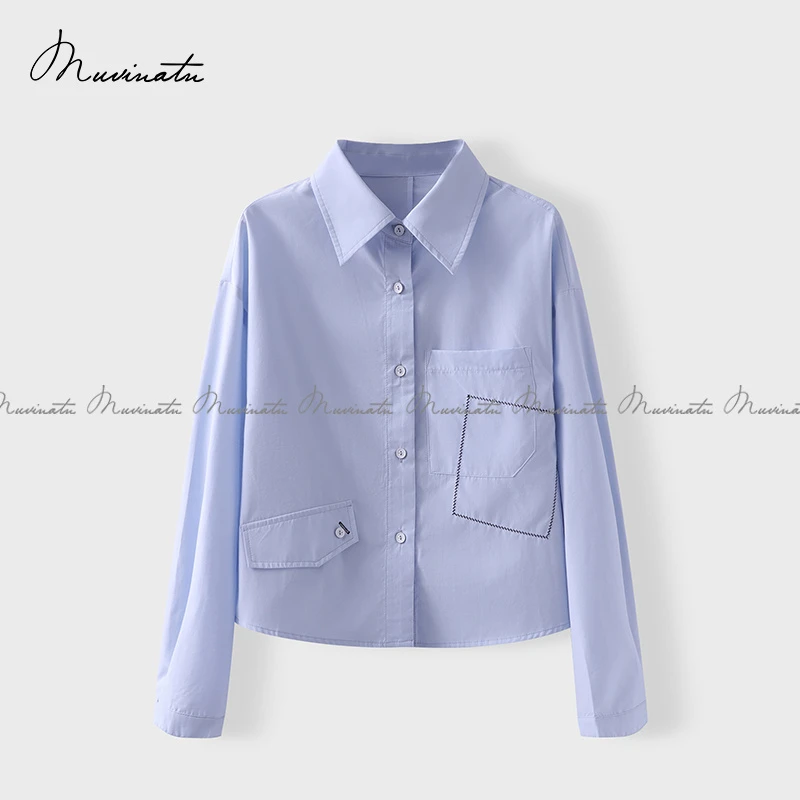 设计口袋衬衫简约百搭气质衬衫CS100816