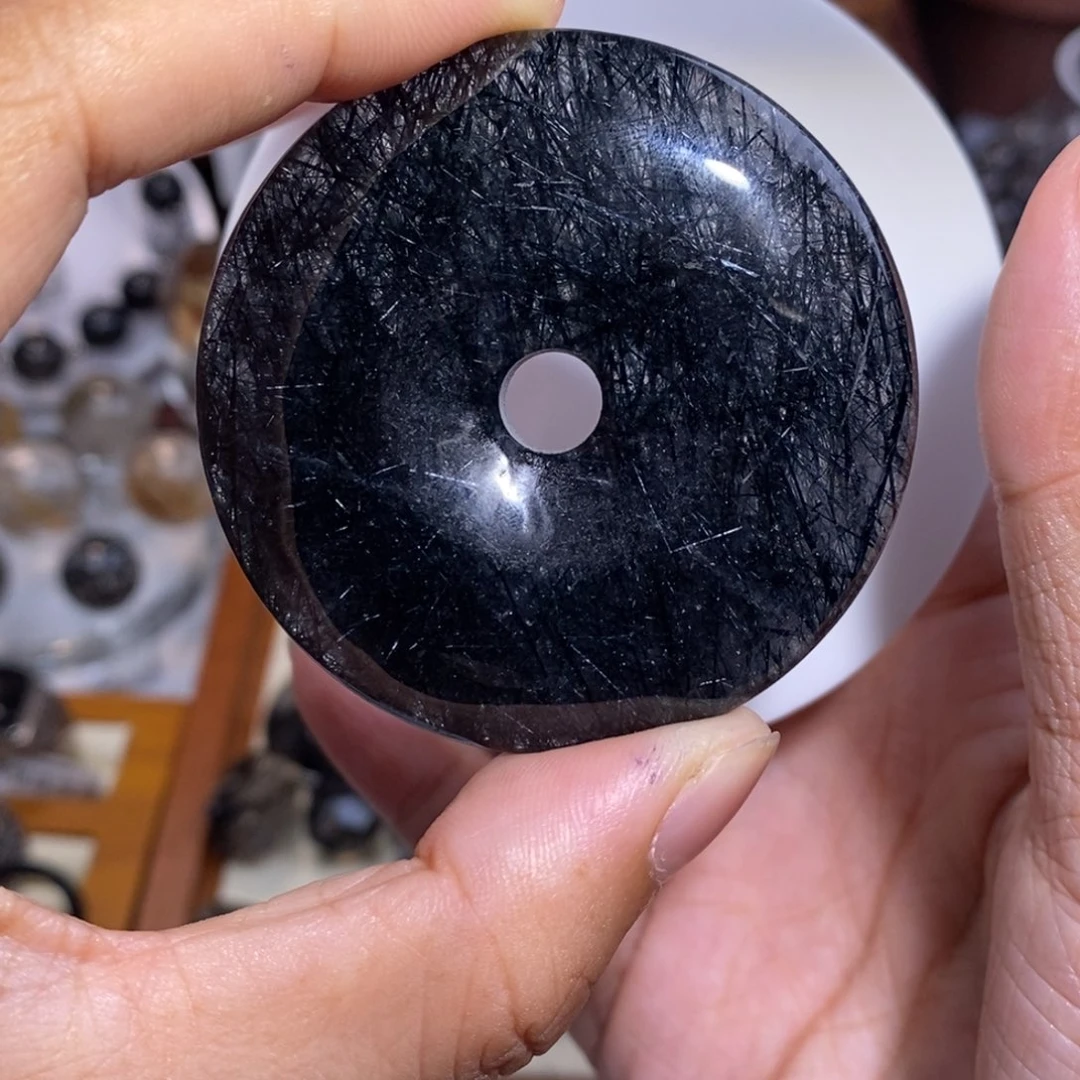 未镶嵌手链水晶黑发晶满发大平安扣