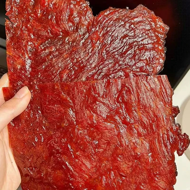 大块纯肉手撕黑椒炭烧猪肉脯即食零食