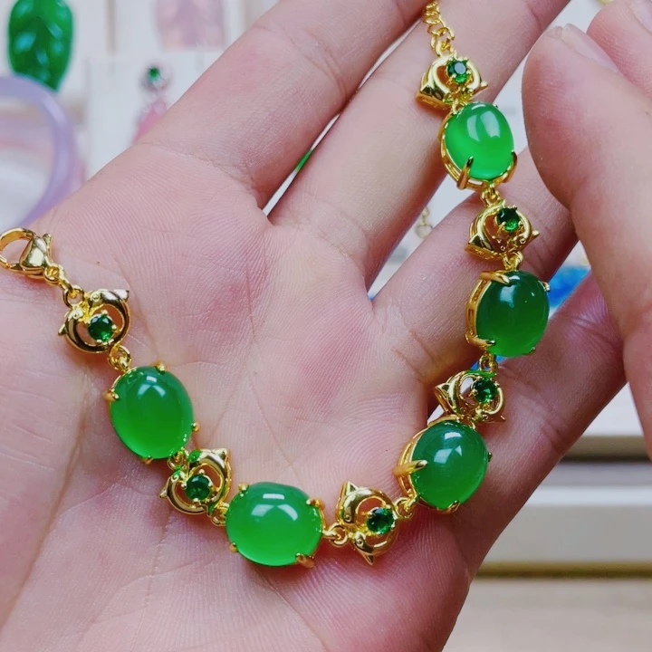 玛瑙/玉髓手链合金海豚手链