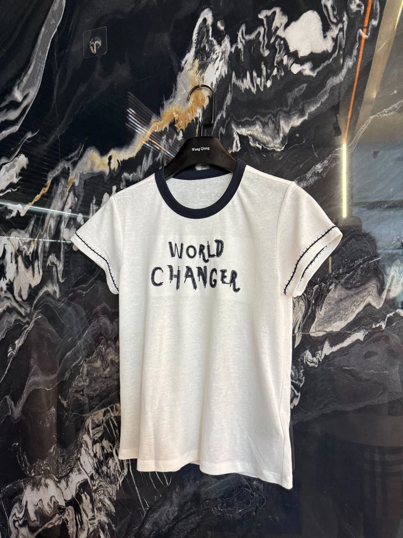 {字母圆领}~杂志风常规款T恤时尚潮流夏装