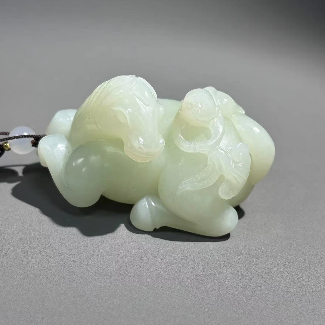 清代和田玉马上封侯